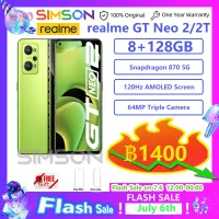 【ใหม่ล่าสุด】realme GT Neo 2/ Neo 2T NEO2T 5G โทรศัทพ์มือถือ Mobile Phone โทรศัพท์ สมาร์ทโฟน 6.62"E4 AMOLED 120Hz DC Dimming Snapdragon 870 Octa Core 5000mAh 65W NFC OTA realme มือถือ