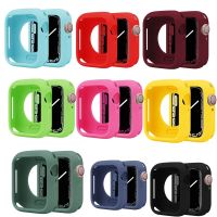 Soft Silicone Case for Apple Watch series 7 8 45mm 41mm Cover protector Shell iWatch SE 6 5 3 44mm 40MM 42MM 38MM accessories