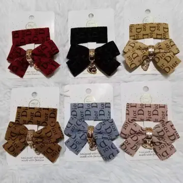 Louis Vuitton Inspired Hair Clips - Mini Bow Tie Style - Set of 2