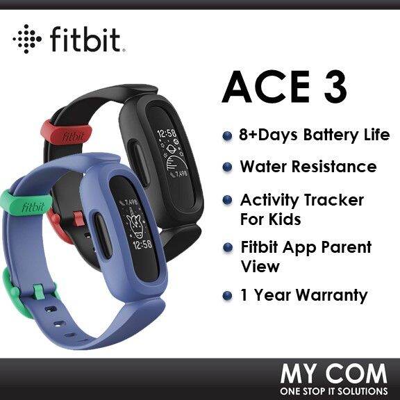 Fitbit Ace 3 Activity Tracker for Kids 6+ With Swimproof & Sleep ...