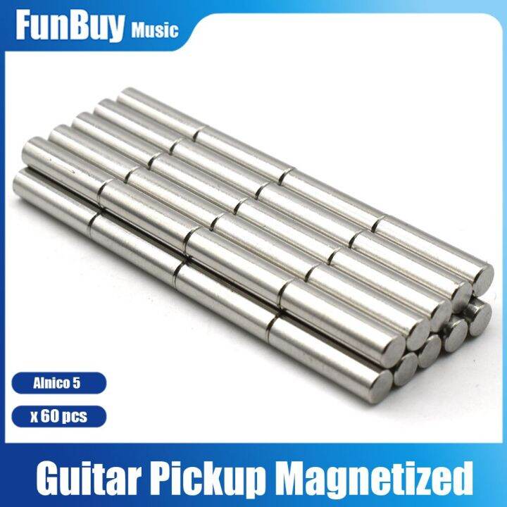 60pcs-electric-guitar-humbucker-pickup-magnetized-alnico-5-polepiece-slug-pole-slug-magnet-slug-rods-length-15mm-18mm