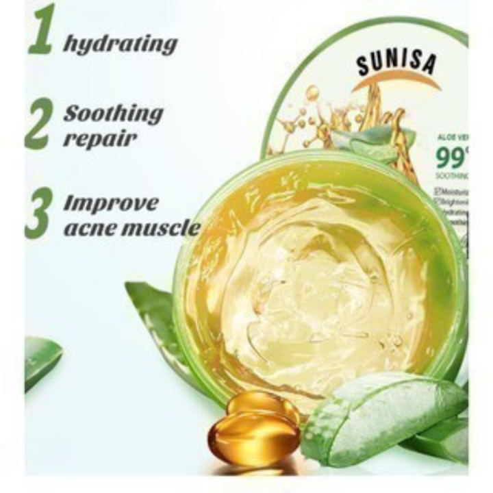 SUNISA 99 AloeVera & Vitamin E Soothing Gel Moisturizing Brightering
