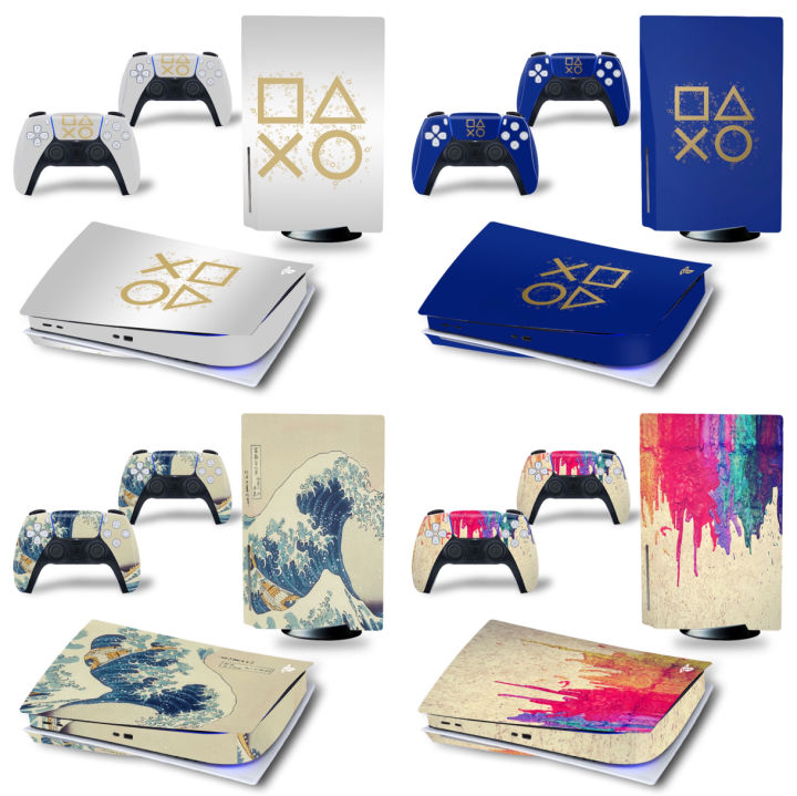 New design for PS5 disk Skin Sticker Decal Cover for Playtation 5 Console and 2 Controllers PS5 disk Skin Sticker