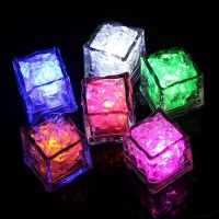 12pcs Luminous Led Ice Cubes Colorful Romantic Super Bright Party Festival Toys Gifts For Hotel Bars Ktv