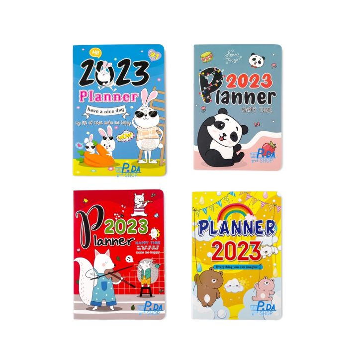 สมุด-สมุดแพลนเนอร์-2023-planner-2023-แพลนเนอร์-สมุดโน๊ต-สมุดบันทึก-ขนาด-a5-12-เล่ม