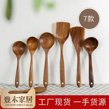 Buy Wholesale China High Quality Teak Wood Kitchen Utensils Set For Kitchen  For Cooking With Holder 10 Pack Wooden Utensils For Cooking & 10 Pack  Wooden Utensils For Kitchen With Holder at