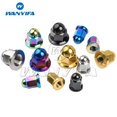 Wanyifa Titanium Nut M6 M8 M10 Dome Head Nuts for Bicycle Motorcycle Car Nails  Screws Fasteners