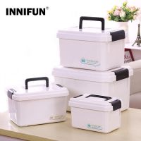 4 Size Household Portable Medicine Box Multi-Grid Multi-Function Large Capacity Plastic Storage Box Pills Case Hospital Pharmacy Medicine  First Aid S