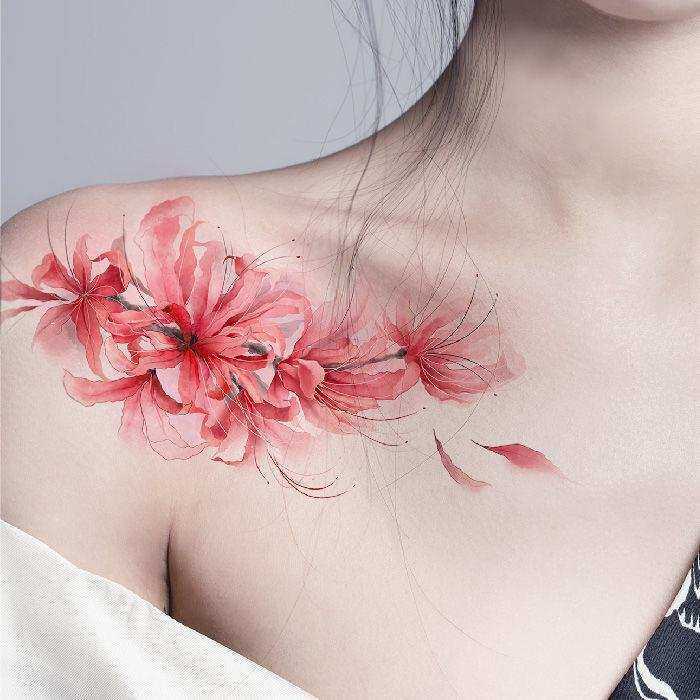 the-other-shore-flower-tattoo-stickers-manzhu-shahua-waterproof-female-long-lasting-waterproof-small-fresh-sexy-collarbone-flower-arm-12-sheets
