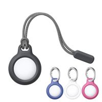 2023卐 Silicone Keychain For Apple Airtags Case with Strap Protective Cover Bumper Anti-scratch Cover For Air tag Tracker Accessories