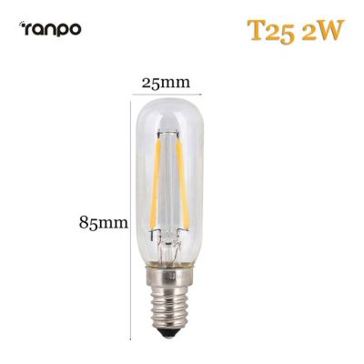 โคมไฟเอดิสัน E14 2/3/4W หลอดไฟรีโทร Led Led ย้อนยุค T20 T25โบราณหลอดไฟ2200K 220V ตะเกียงไฟฟ้าแก้วแสงสีขาวอบอุ่น