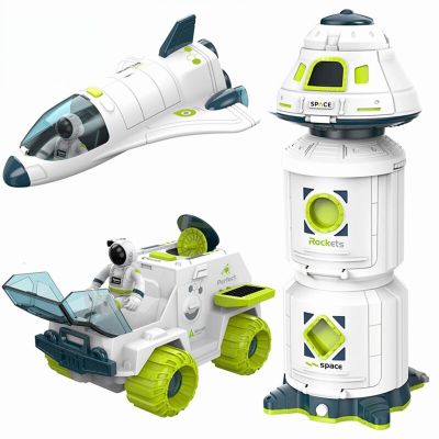 23New Spaceship Toy Acousto Optic Space Toys Space Model Shuttle Space Station Rocket Aviation Series Toy For Boys