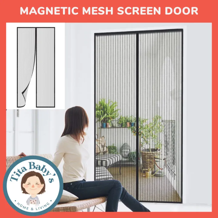 Tita Baby S Magnetic Black Mesh Screen, Magic Mesh For Sliding Glass Doors