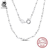 【cc】☊☃✖  ORSA JEWELS Italian 1.0mm Twisted Chain Necklace 925 Sterling 18 45cm Length for Pendant SC05