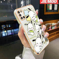 JIUMOO เคสปลอกสำหรับ Samsung กาแล็คซี่ M31 A31ชั้นหนึ่งเคสซิลิโคนนิ่มขอบสี่เหลี่ยมเคสมือถือกันกระแทกสุดหรูเคลือบใหม่น่ารักเคสหลังเคสกันกระแทกกล้อง