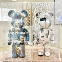 อิฐ Bearbrick 400% หมีรุนแรงบล็อกตัวต่อ Bear Splash Ink ฐานภูเขาเปล่า2G สำหรับตกแต่งห้องนั่งเล่นตุ๊กตาของเล่นทันสมัย