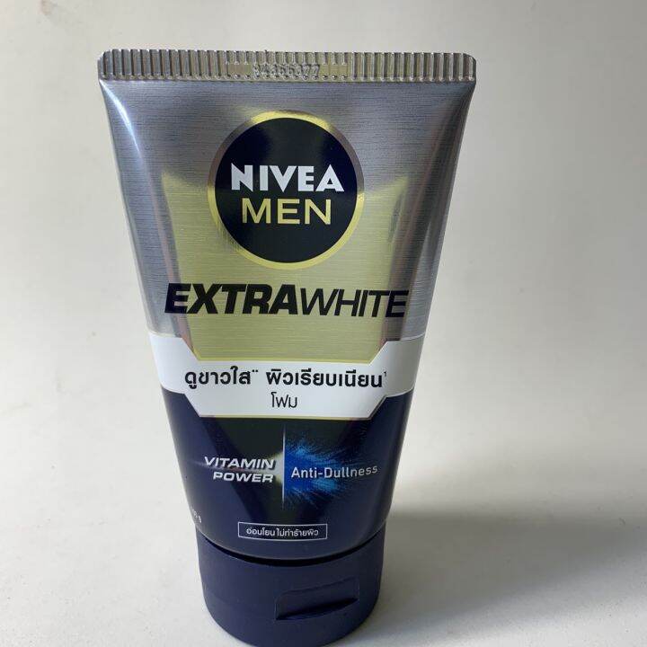 นีเวีย-เมน-เอ็กซ์ตร้า-ไวท์-โฟม-100-กรัม-2-ชิ้น-nivea-men-extra-white-foam-100g-2-pc-โฟมล้างหน้าสำหรับผิวธรรมดา-มัน-คล้ำเสียสะสม-โฟมล้างหน้าสูตรผิวดูขาวใส