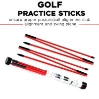 【YF】 2Pcs 3-Folding Golf Direction Indicator Stick Portable Correcter Practice Putting Auxiliary Training Tool