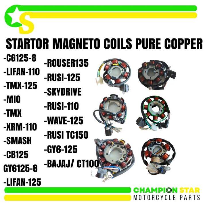 MOTORCYCLE PARTS STATOR COILS PURE COPPER FOR XRM110,WAVE125