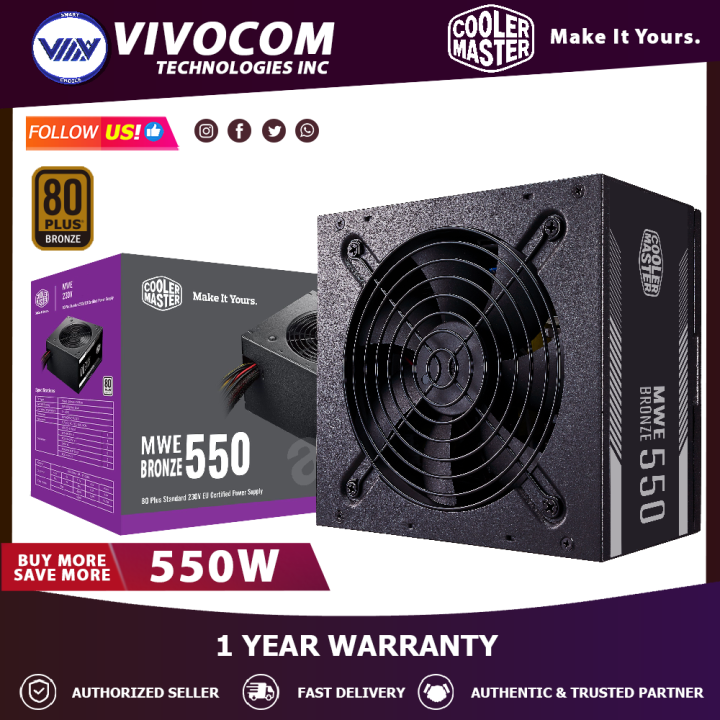 Cooler Master MWE 550 BRONZE - V2 80+ Bronze 550W Power Supply | Lazada PH