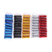 10PCS 4 สีสายเบรค End Cap สายชิ้นส่วนอลูมิเนียม MTB จักรยานจักรยานสาย Core ฝาครอบเกียร์ Shift เบรค - wangjun1