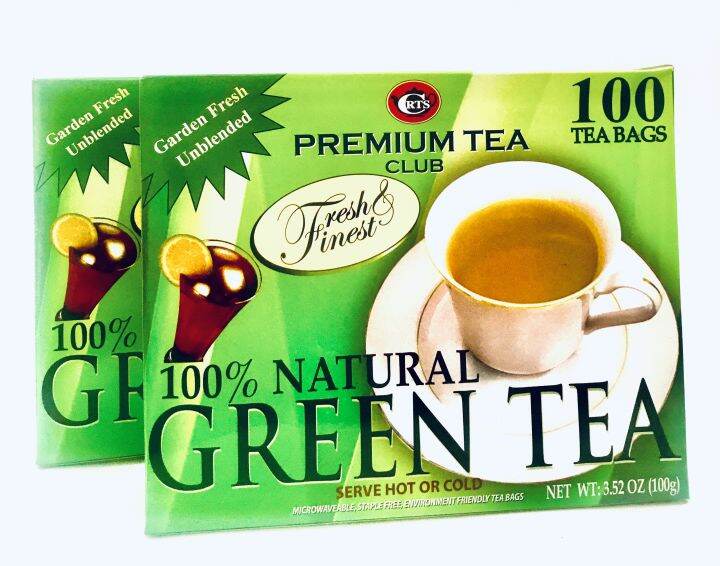 Premium Tea 100 Natural Green Tea 100 tea bags pack of 2 Expiry date 1