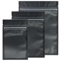 คละขนาด Matte Clear/black/black Zip Lock Bags 100Pcs PE Plastic Flat K Package Bag