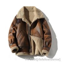 ◑❄✢ rfefefewfeerew Homens camurça de couro plus size jaqueta inverno quente outwear falso cordeiro lã casaco pele da motocicleta M-5XL novo