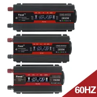 อินเวอร์เตอร์หน้าจอ LCD 60HZ,ไฟฟ้ากระแสตรง12V เป็นกระแสสลับ220V 230V 1500W/2000W/2600W ปลั๊กอียูหม้อแปลงแรงดันเครื่องแปลงไฟจากแสงอาทิตย์