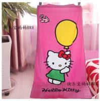 【⊕Good quality⊕】 lifuquan ว่ายน้ำสปาพกพาสำหรับผ้าเช็ดตัวซับตัวหลังอาบน้ำ Hello Kitty สำหรับเด็กผู้ใหญ่ผ้าขนหนูอาบน้ำห้องน้ำเด็ก