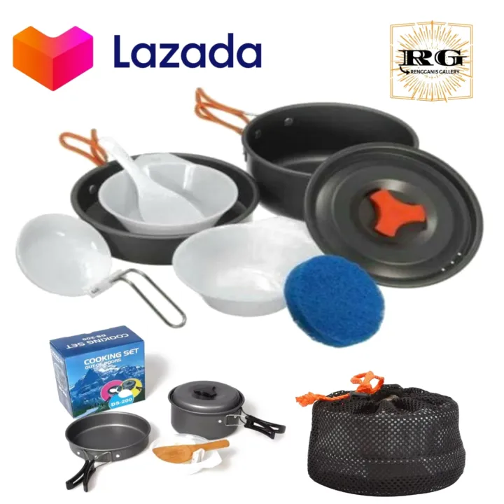 Alat Masak Panci Camping Gunung Cooking Set Ds 200 Camping Nesting