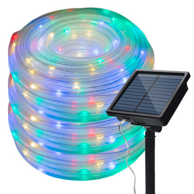 50100 LEDs Solar Powered Rope Tube String Lights Outdoor Waterproof Fairy Lights Garden Garland For Christmas Yard Decoration