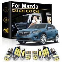 สำหรับ Mazda CX3 CX5 CX7 CX9 CX 3 5 7 9 2006-2022ภายในรถยนต์ไฟ LED แผนที่หีบฝาทรงโค้งป้ายทะเบียนรถเครื่องประดับโคมไฟ Canbus