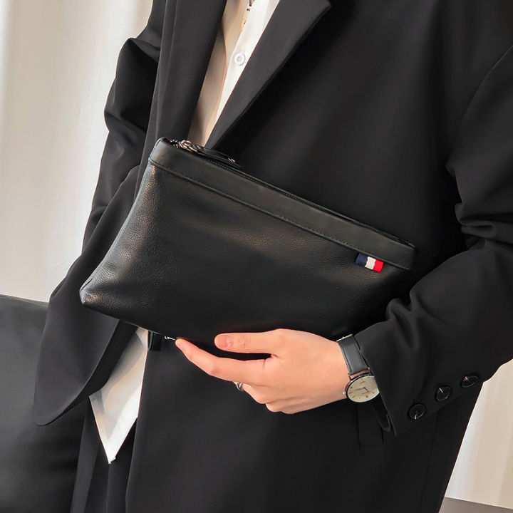 tt-กระเป๋ากระเป๋าถือผู้ชายเทรนด์กระเป๋าถือเกาหลี-กระเป๋ากระเป๋าถือหนังเกาหลีวัยรุ่นแฟชั่นใหม่ลำลองธุรกิจ