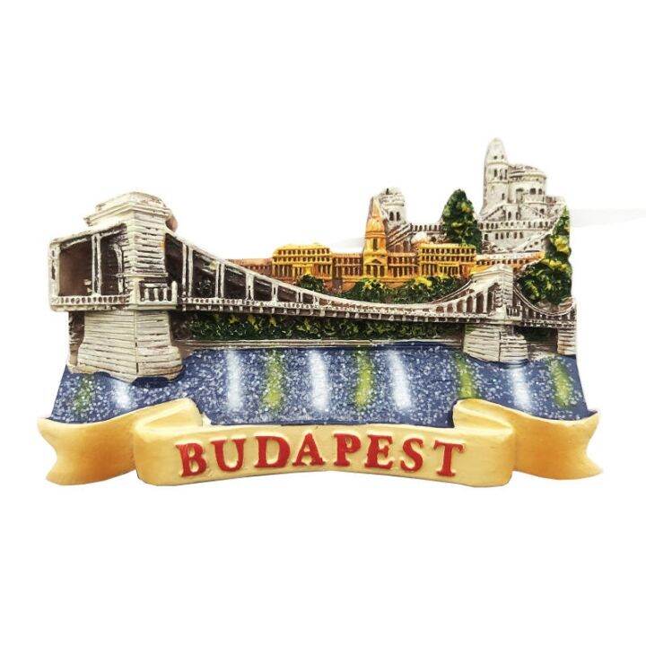 hungary-budapest-danube-tourism-commemorative-decorative-craft-gift-three-dimensional-chain-bridge-magnetic-fridge-sticker-refrigerator-sticker