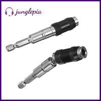 JUNGLEPIA 1/4 "Hex Ring ไขควงบิต Ic เจาะก้านอุปกรณ์ทำมือสกรูขันเร็วที่มีประโยชน์หัวเจาะสีดำ