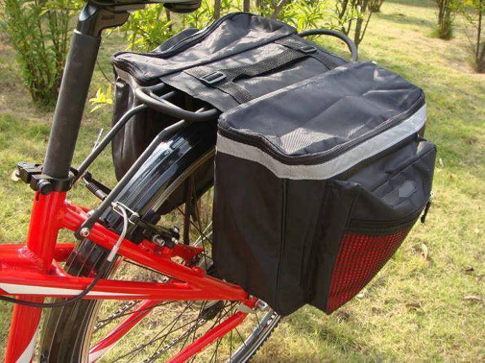 กระเป๋าท้ายเบาะหลังจักรยาน-กระเป๋าทัวร์ริ่ง-กระเป๋าติดตะแกรงหลังรถจักรยาน-กระเป๋าติดท้ายจักรยาน-อุปกรณ์จักรยาน-กันน้ำ-ขนาด-37-33-26cm