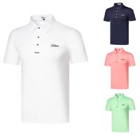 Titleist Summer New Golf Clothing Mens Short-Sleeved T-Shirt Sports POLO Shirt Perspiration Breathable Jersey Can Be Customized Tops