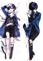 [$ AA ร้อน] อนิเมะปลอกหมอนตกแต่งบัตเลอร์สีดำ Ciel Phantomhive Dakimakura พิมพ์ลายสองด้านฝาครอบหมอนรองขาสำหรับออกกำลังกายกอด Otaku Waifu