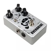 (Premium car) CP 76กัปตันเงิน Overdrive กีตาร์เหยียบหลอดกรีดร้อง9โวลต์ผลเหยียบ TS808หรือ TS9การตั้งค่าอุปกรณ์เสริมกีต้าร์ทรูบายพาส