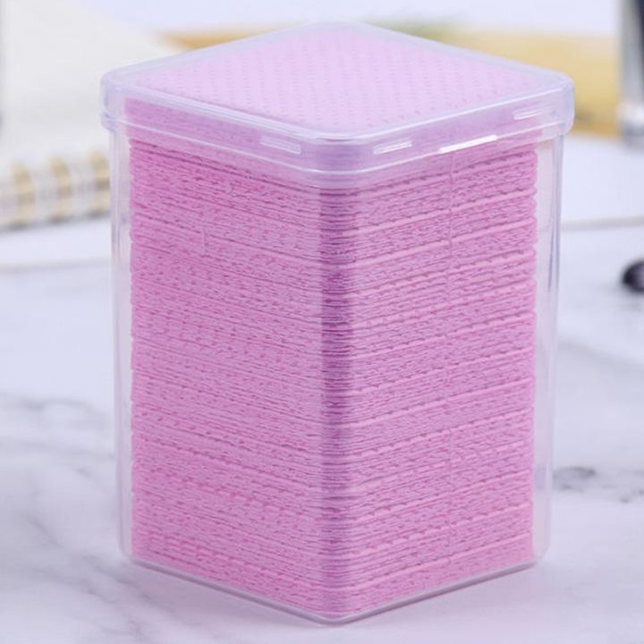 yf-200pcs-box-lint-free-wipes-pink-cotton-gel-remover-paper-napkins-manicure-cleaning-tools