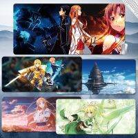 ดาบศิลปะออนไลน์ SAO แผ่นรองเมาส์ Yuuki Asuna อะนิเมะ Kirigaya Kazuto แผ่นคอมพิวเตอร์ขนาดใหญ่ Eugeo Gaming Keyboard Pad