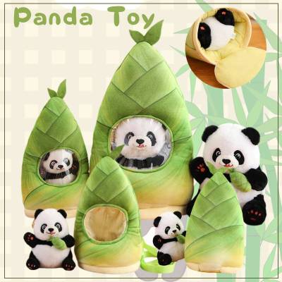 1 2 In Bamboo Shoots Panda Plush Doll Toy Cute Pendant Bag Children Kids Gift