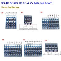 3S 4S 5S 6S 7S 8S 4.2V บอร์ดสมดุลแบตเตอรี่ลิเธียมบาลานซ์ชาร์จเต็มแบตเตอรี่บอร์ดสมดุล3.7V เซลล์วงจรไฟฟ้า