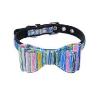 Hot Sales Outdoor Adjustable Pet Leash Soft Fiber Pets Training Butterfly Bow Pet Collar