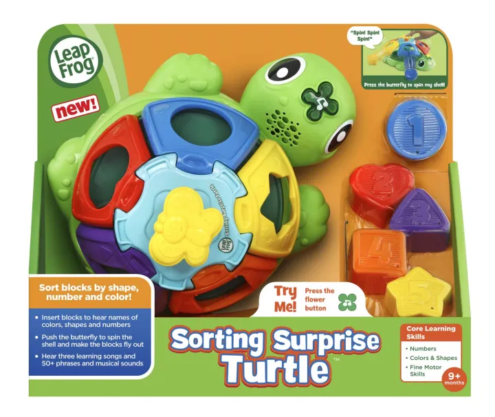 [ แจกคูปอง 10% ] Leap Frog Sorting Surprise Turtle ของเล่น เต่าน้อยสอน ...