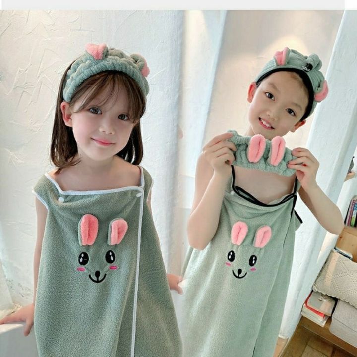 childrens-bathrobe-bath-towel-wearable-girls-bathrobe-super-absorbent-soft-wrap-bath-skirt-suitable-for-3-15-years-old-girls