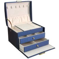 Womens Jewelry Box, 3-Layer Jewelry Storage Box and perfect Gift for Wife, Portable Travel Jewelry Box