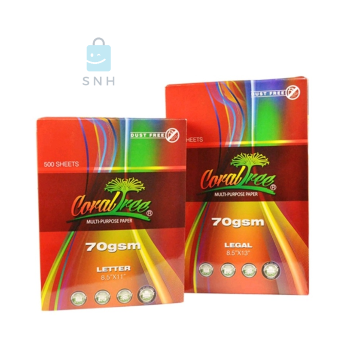 Coral Tree Multi Purpose Bond Paper 1 Ream Short/Long 70/80GSM Lazada PH