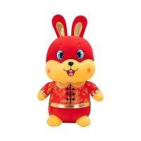 1 PCS 2023 Chinese New Year Mascot Rabbit Plush Doll Stuffed Animals Rabbit Toys Tang Suit Bunny Chinese Style